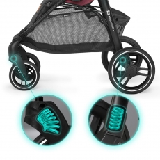 Дитяча прогулянкова коляска Kinderkraft Grande LX Burgundy